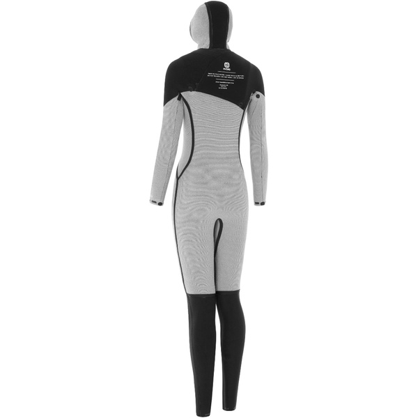 2026 Nyord Womens Solu Yulex 6/5/4mm Hooded Chest Zip Wetsuit SOLW654HD001 - Black